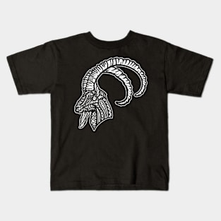 Ibex Goat Tribal Kids T-Shirt